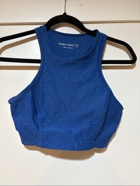 Outdoor Voices Royal Blue High-Neck Crop Tank